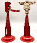 Vintage Marx Prewar O Gauge Tin Train Signals Caution Sign Crossing Lot 2