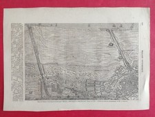 Gravure: Plan des Ecluses et Canal de DUNKERQUE à MARDYCK d'après P. ROYER 1718