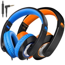 Comfort Headphones with Microphone, Boys Girls Student Over-Ear Headphones W...