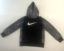 Nike Black Dri Fit Athletic Pullover Hoodie Boys Size M- 5-6 years Old