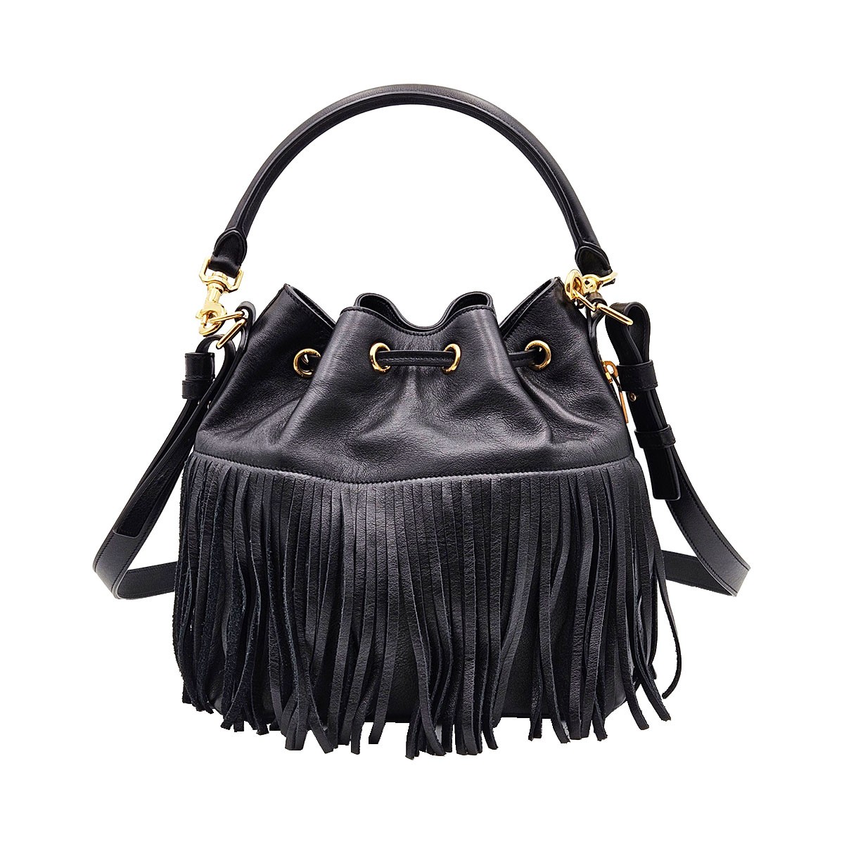 Saint Laurent Secchio in pelle nero 2WAY 381762 122314081