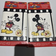 Decorative Border Strippable Prepasted Mickey Mouse 8.5 Sq Ft LOT of 2