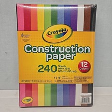 Crayola Construction Paper 12 Colors 240 Sheets Brand New 9 Inch By 12 Inch