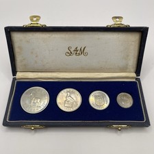 1964 Rhodesia Proof Coin Set - 4 Coin Set - Scarce Elizabeth II In Case
