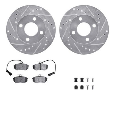 WGUH1-73000 R1 Concepts Brake Disc and Pad Kits 2-Wheel Set Front for Audi 100