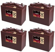 4 Pack, 48V - 12 Volt Golf Cart Batteries - Trojan Battery T-1275 Club Car EzGo