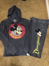 Walt Disney World Disney Parks Mickey Mouse Burnout Sweatsuit Set Medium NWT