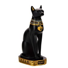NileCart Egyptian Bastet Collectible Figurine The Black Cat Goddess Statue - ...