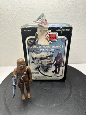 1977 Chewbacca Complete & 1982 Star Wars Vehicle Maintenance Energizer W/ Box