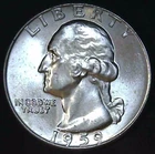 1959-D 25C Washington BU 90% Silver 26stt0204-3