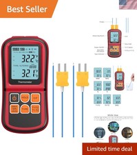 Versatile Digital Thermometer with Two K-Type Probes  Accurate Dual Measurement