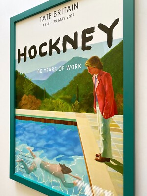 DAVID HOCKNEY RARE LITHOGRAPH PRINT TATE MUSEUM FRAMED POP
