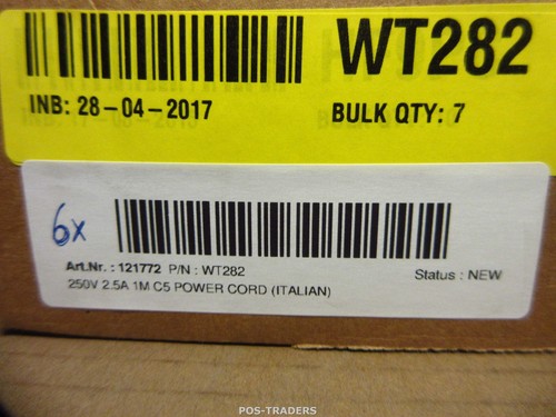 Câble d'alimentation câble d'alimentation Dell WT282 IT 250V 2,5A 1 mètre C5 NEUF - Photo 6/6