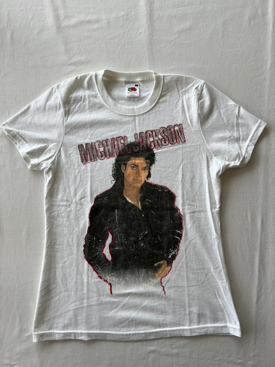 Vintage 2009 Michael Jackson White T-shirt Sz M Lady Fit | eBay