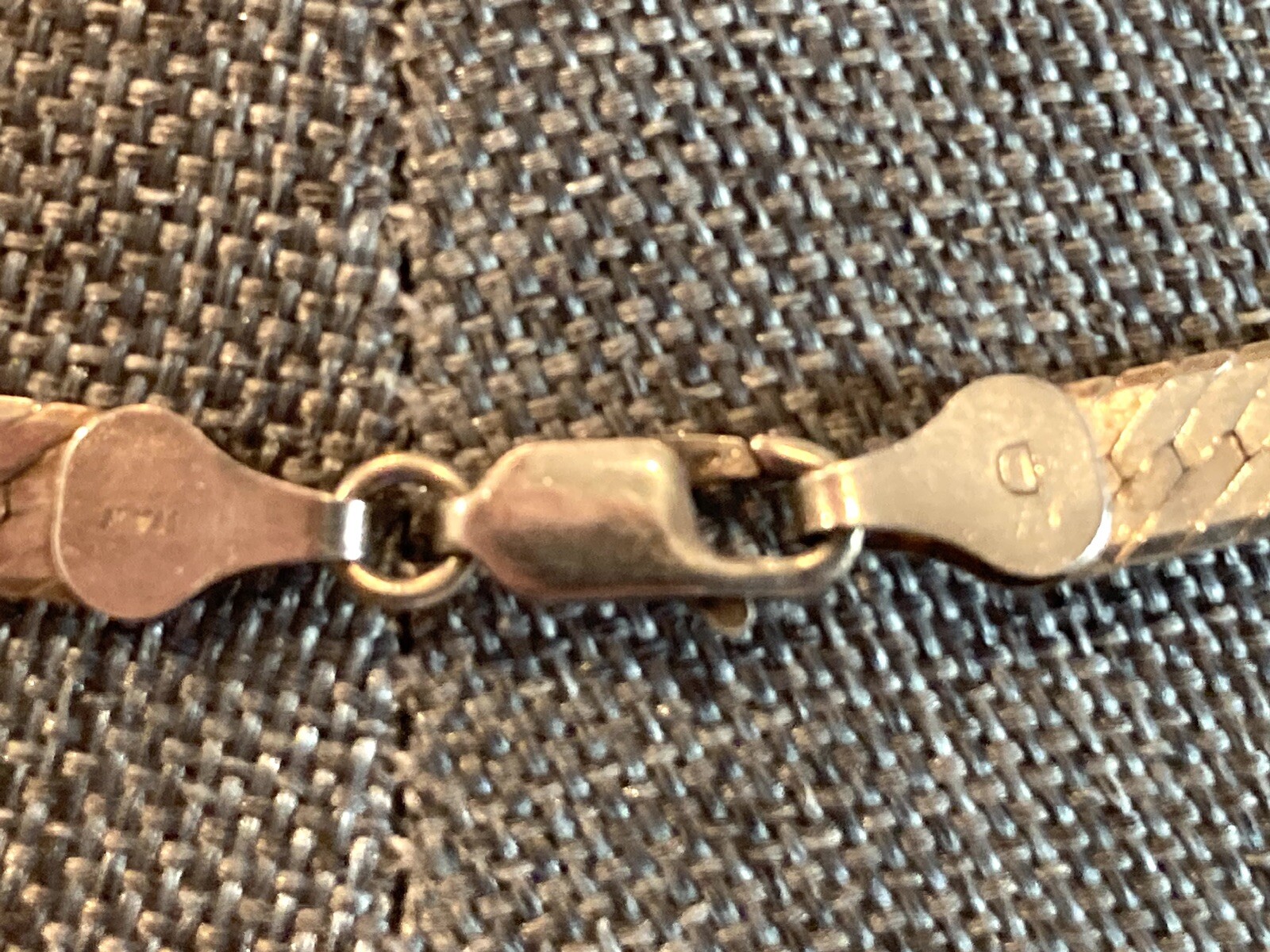 Italian Solid Sterling Silver Herringbone Necklac… - image 4