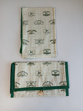 Lt Green JOHN DEERE Baby Changing Set  Portable Pad  Burp Cloth  Handmade
