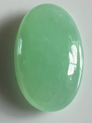Natural Untreated Certified Green Burma Jade Cabochon 7.38 ct 16 x 10 mm - Picture 7 of 11