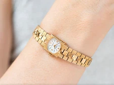 Gold plated cocktail watch for women CHAIKA vintage ladies watch parties gift