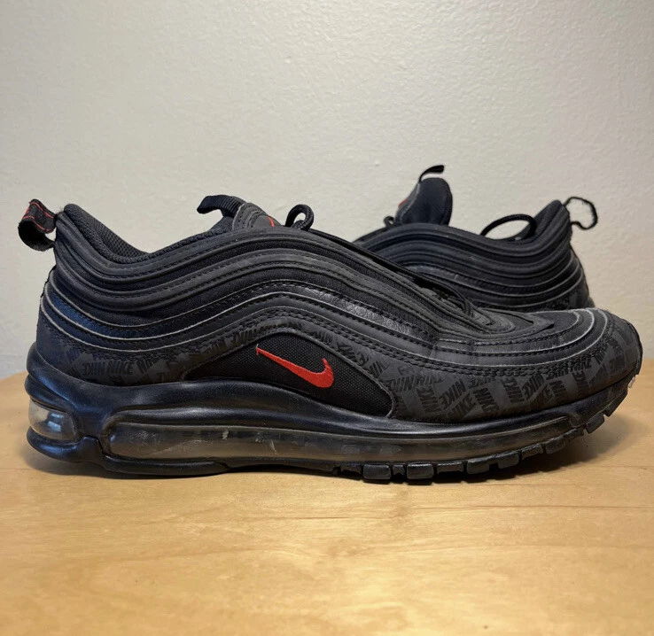 Nike Air Max 97 Black Red Over Print Size 9 Sneakers AR4259-001 | eBay