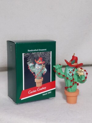 MIB 1989 Hallmark Keepsake Christmas Ornament - CACTUS COWBOY 