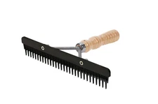 Weaver Leather Fluffer Comb, Plastic Comb, Wood Handle, 69-6051, Black
