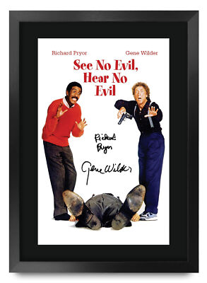 See No Evil, Hear No Evil Filmplakat signiert gedruckt Autogramm A3 gerahmt