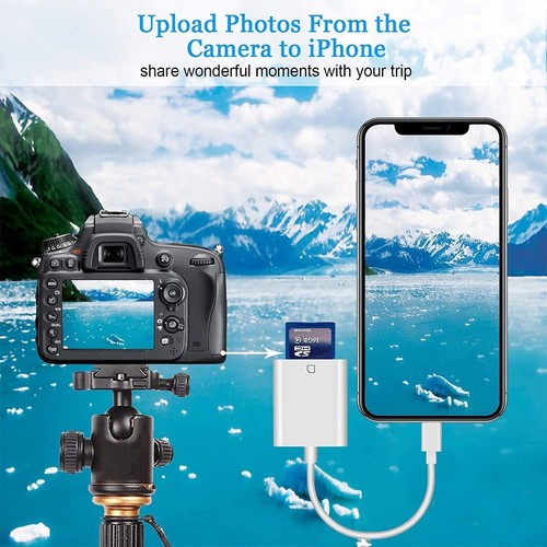Apple Mfi Certified Lightning to SD Card Camera Reader for Iphone Ipad, Veetone - Picture 6 of 10