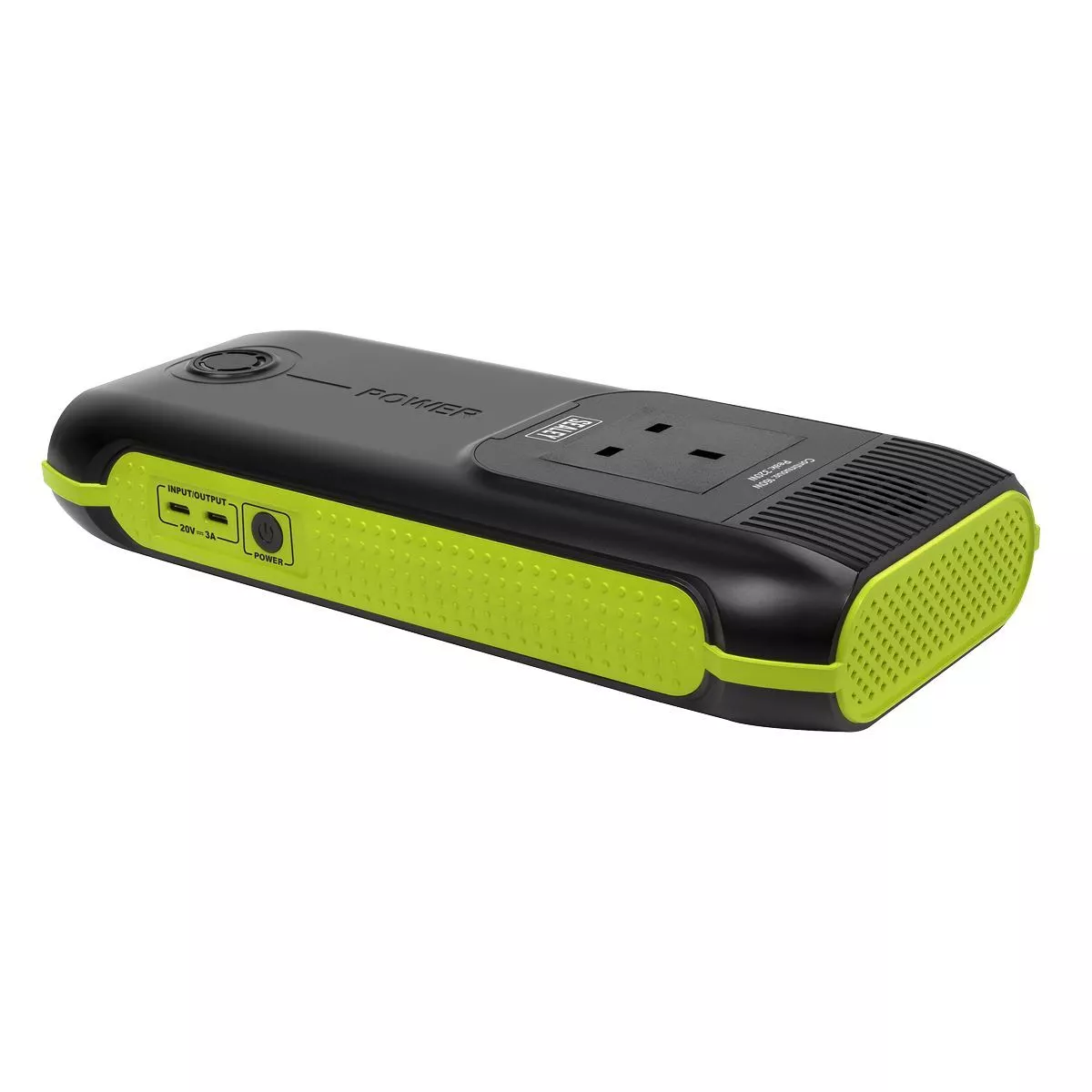 Sealey Power Bank Pack Lithium AC 160W 31200mAh 3 Pin UK Plug 230V
