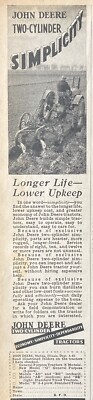 1937 AD.(XG8)~JOHN DEERE CO. MOLINE, ILL. TWO-CYLINDER SIMPLICITY TRACTOR