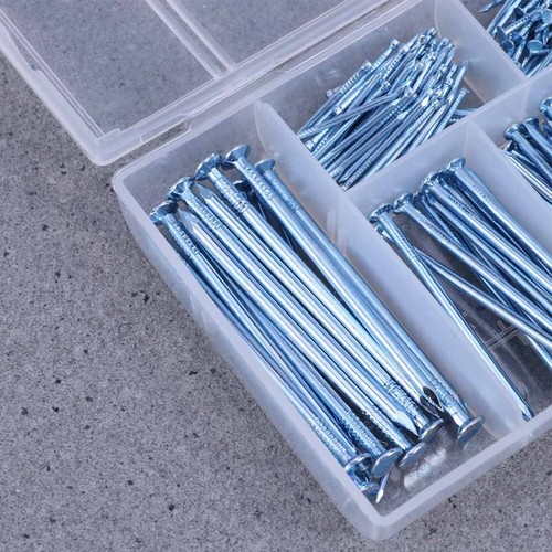 240 Teile Rundkopf Eisen Nagel Sortiment Set Bild Aufhängen Nägel Mauerwerk - Bild 4 von 12