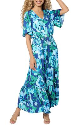 flowy satin maxi dress Flora Satin Maxi Dress