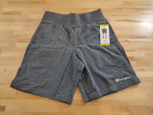 Herren Champion French Terry elastische Taille sportliche Sweatshorts grau Größe Small - Bild 1 von 5