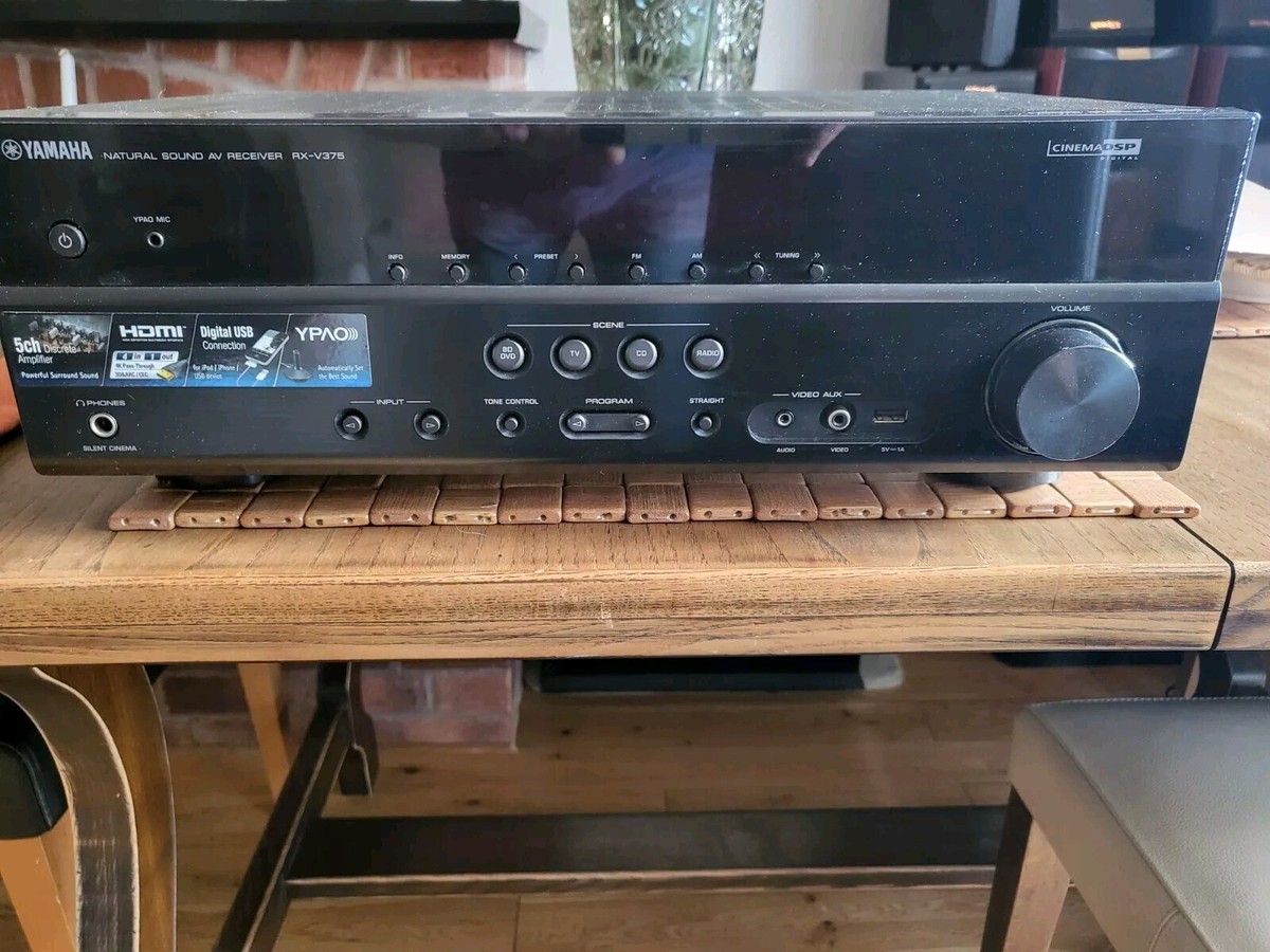 YAMAHA RX-V375 Natural Sound 5.1 AV Receiver 4x HDMI with REMOTE