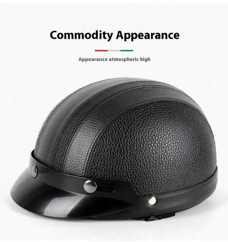 Retro Motorcycle Helmet Four Seasons Electric Scoop Helmet Half Helmet Half Face - Picture 3 of 21