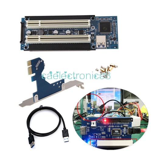 PCI-E Express X1 to Dual PCI Riser Extend Adapter Card With USB 3.0 Cable - Bild 4 von 4