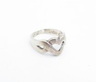 925 Sterling Silver  Vintage Open Infinity Love Heart Band Ring Sz 5.5  RG3821 — photo 3