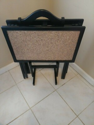 Classic Custom Folding Table two per set with stand all wood model number 202102