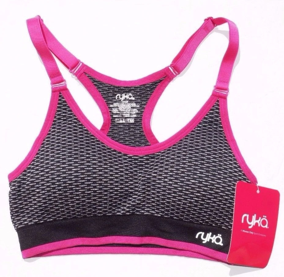 NEW Women's Ryka Seamless Athletic Padded Sports Bra Size : SMALL