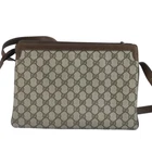 Sac à bandoulière GUCCI GG Supreme Web Sherry Line PVC beige 14 01 4085 authentique 97697