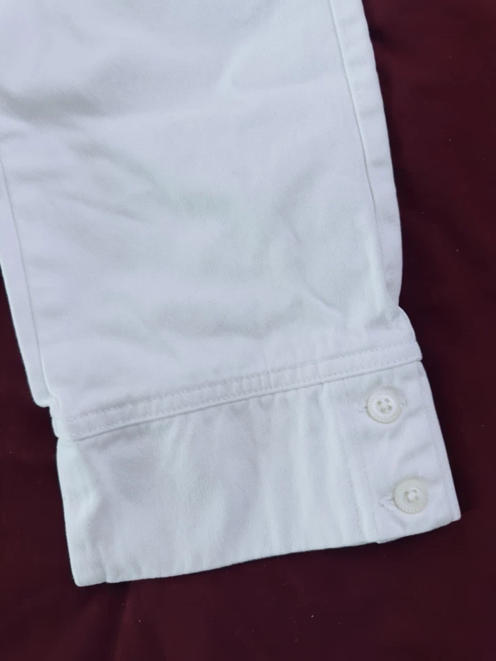 Pantalones de mezclilla de algodón blancos Janie And Jack cintura ajustable talla 3T para niños Foto 3 de 4