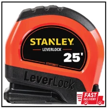 25 Ft. Lever Lock High Visibility Tape Measure | Leverlock Stanley