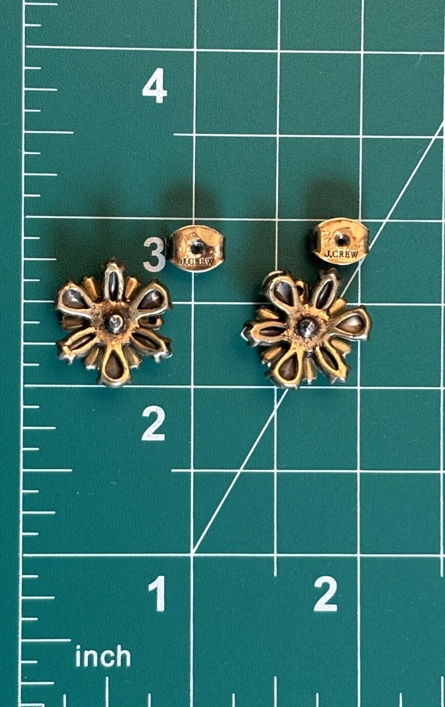 J Crew Statement Star Shaped Dimensional Clear Rh… - image 7