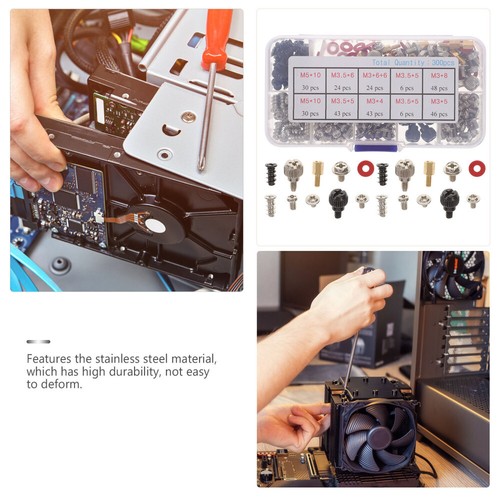 4 Sets Computer Host Screw Kit Lüfterschrauben Für Computergehäuse - Afbeelding 3 van 12