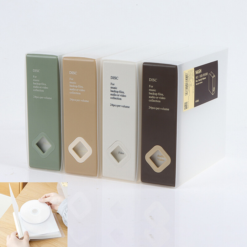 24 Disc CD DVD Organizer Holder Storage Case Hard Album Capacity Box Portabgo