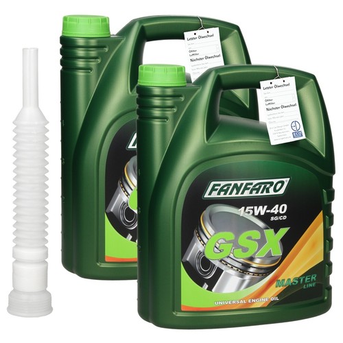 2 x 5 L Fanfaro GSX Motoröl 15W-40 API SG/CD Universal-Motoröl ...