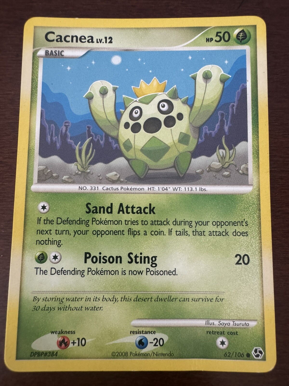 Pokémon TCG Cacnea Great Encounters 62/106 Regular Common