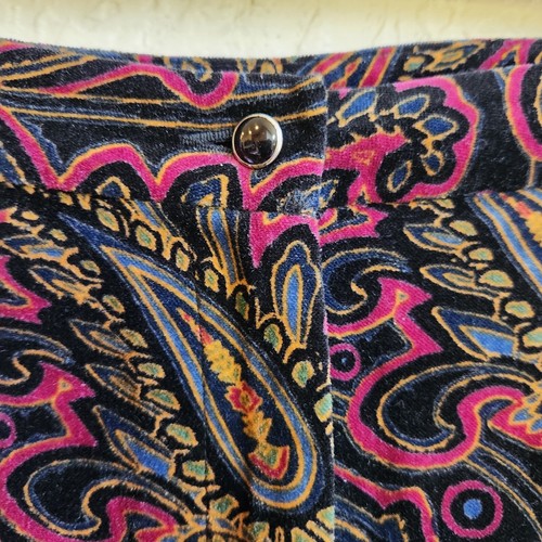 Copper Key Pants Girls 14 Soft Velvet Paisley Straight Pants 100% Cotton - Picture 4 of 8