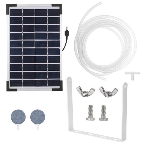 2400mAh Solar Powered Oxygenator Fish Pond Water Oxygen Pump 2 Air Stone Aerator - Picture 15 of 37