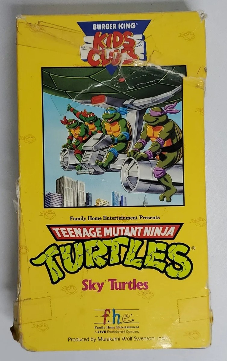 Teenage Mutant Ninja Turtles Sky Turtles VHS VCR Tape Burger