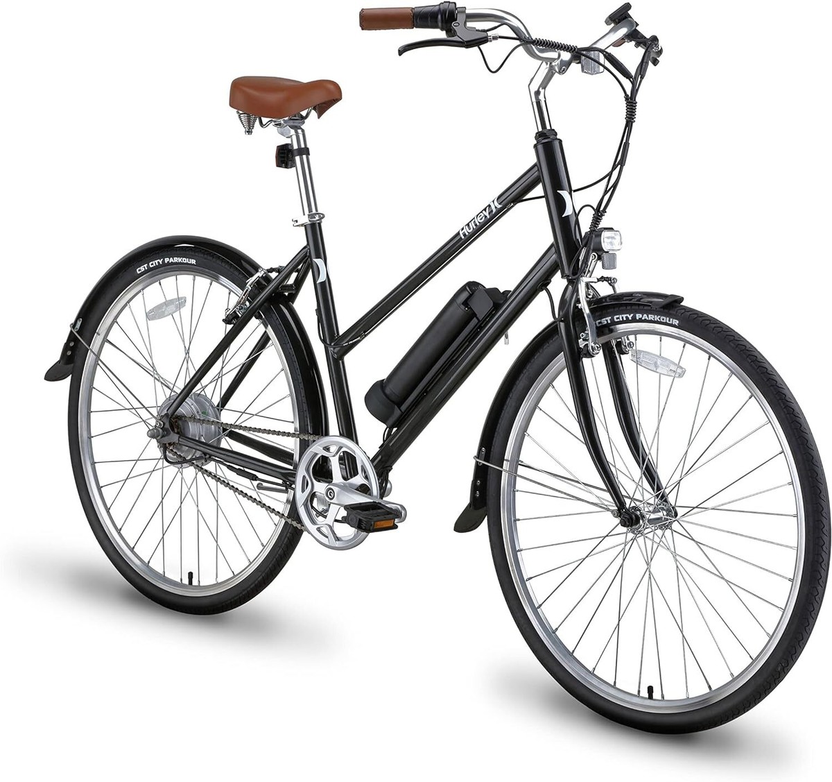 Hurley Hybrid-Bicycles Amped Single Speed E-Bike ICE BLUE